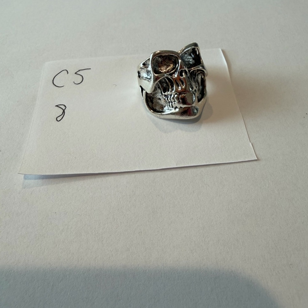 Biker Ring Skull Ring Unisex Size 8‎ Stainless Steel